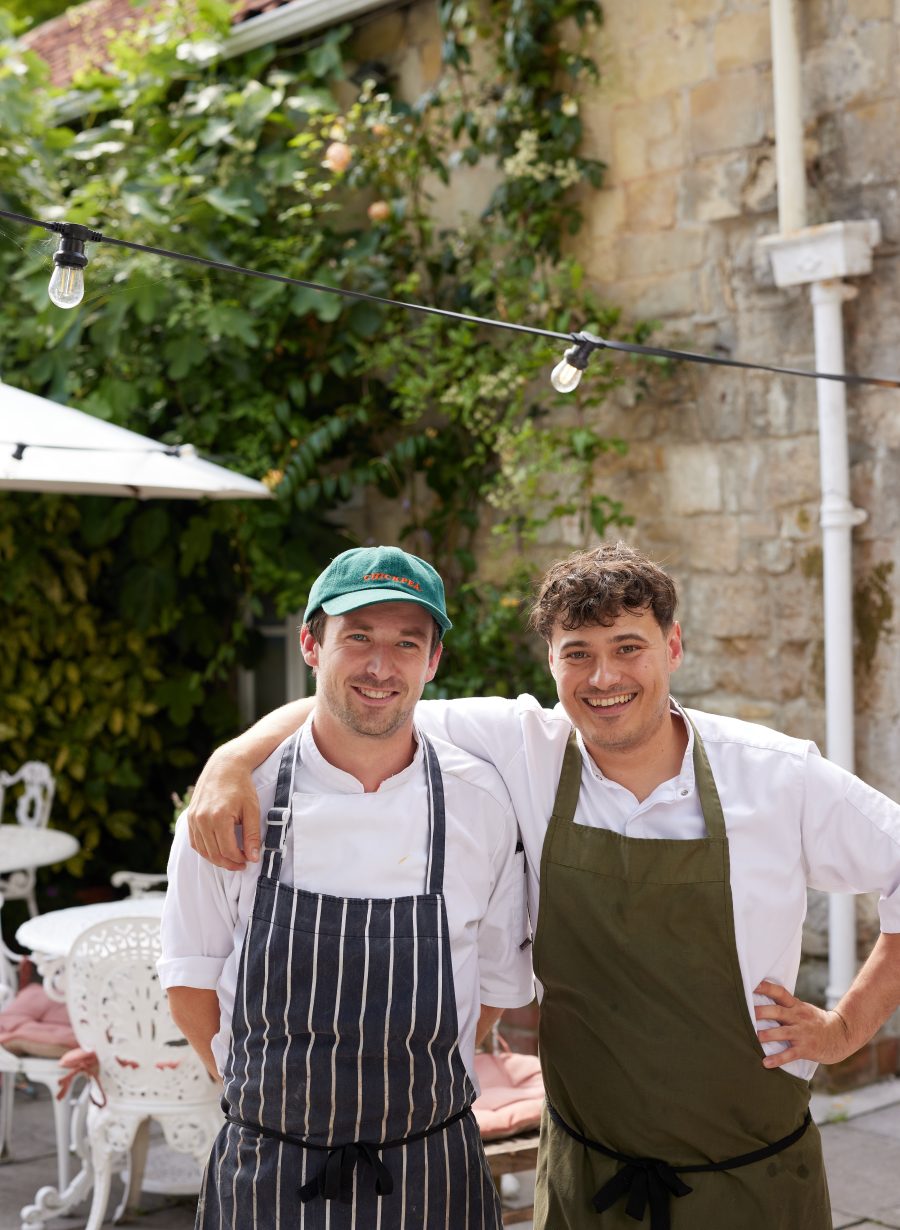 front of house team outside restaurant