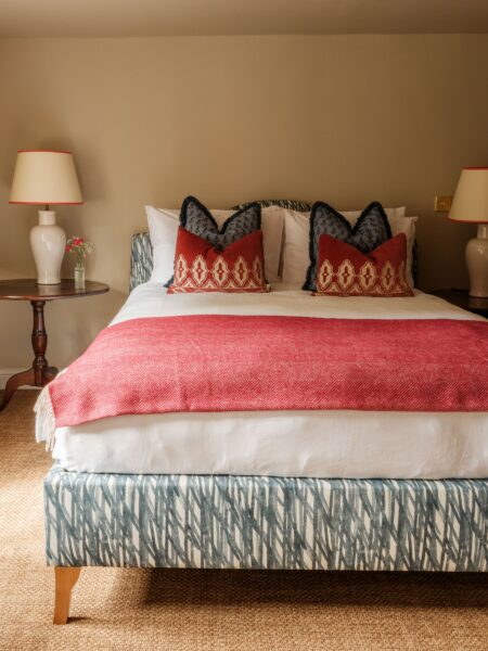 bedroom at Fleur de Lys pub accommodation in Cranborne Dorset
