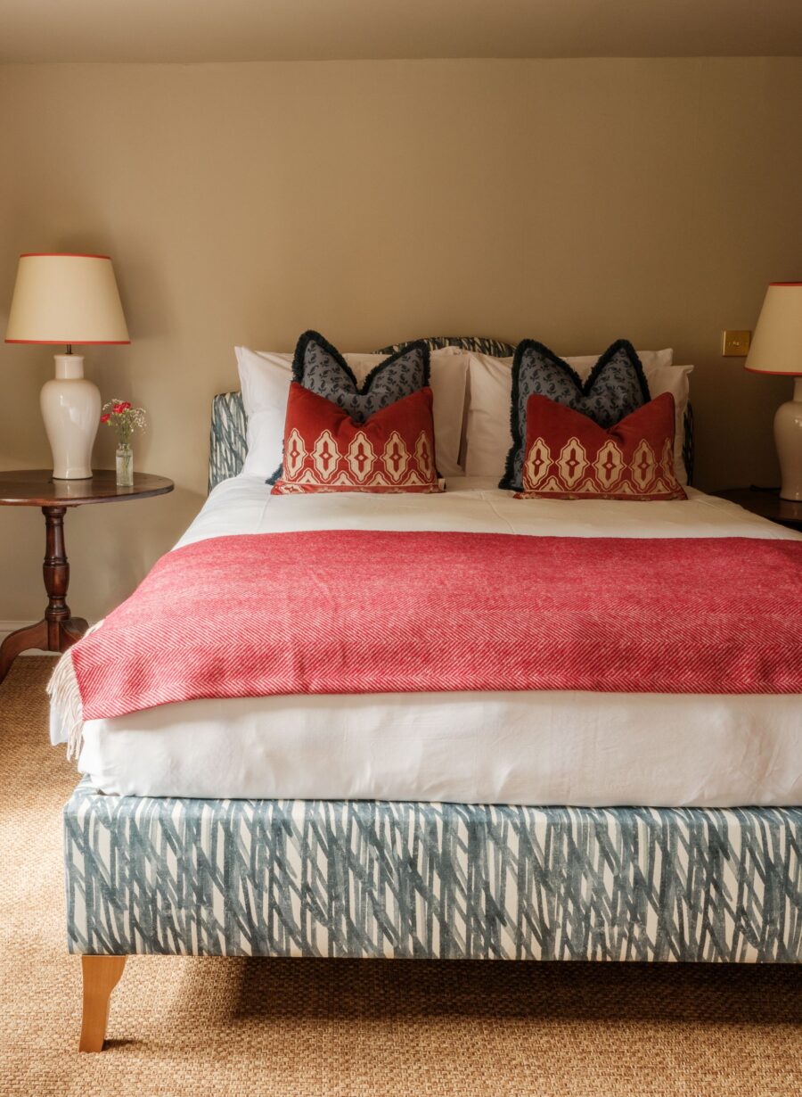 bedroom at Fleur de Lys pub accommodation in Cranborne Dorset