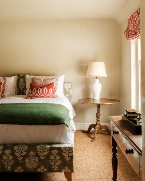 bedroom at Fleur de Lys pub accommodation in Cranborne Dorset