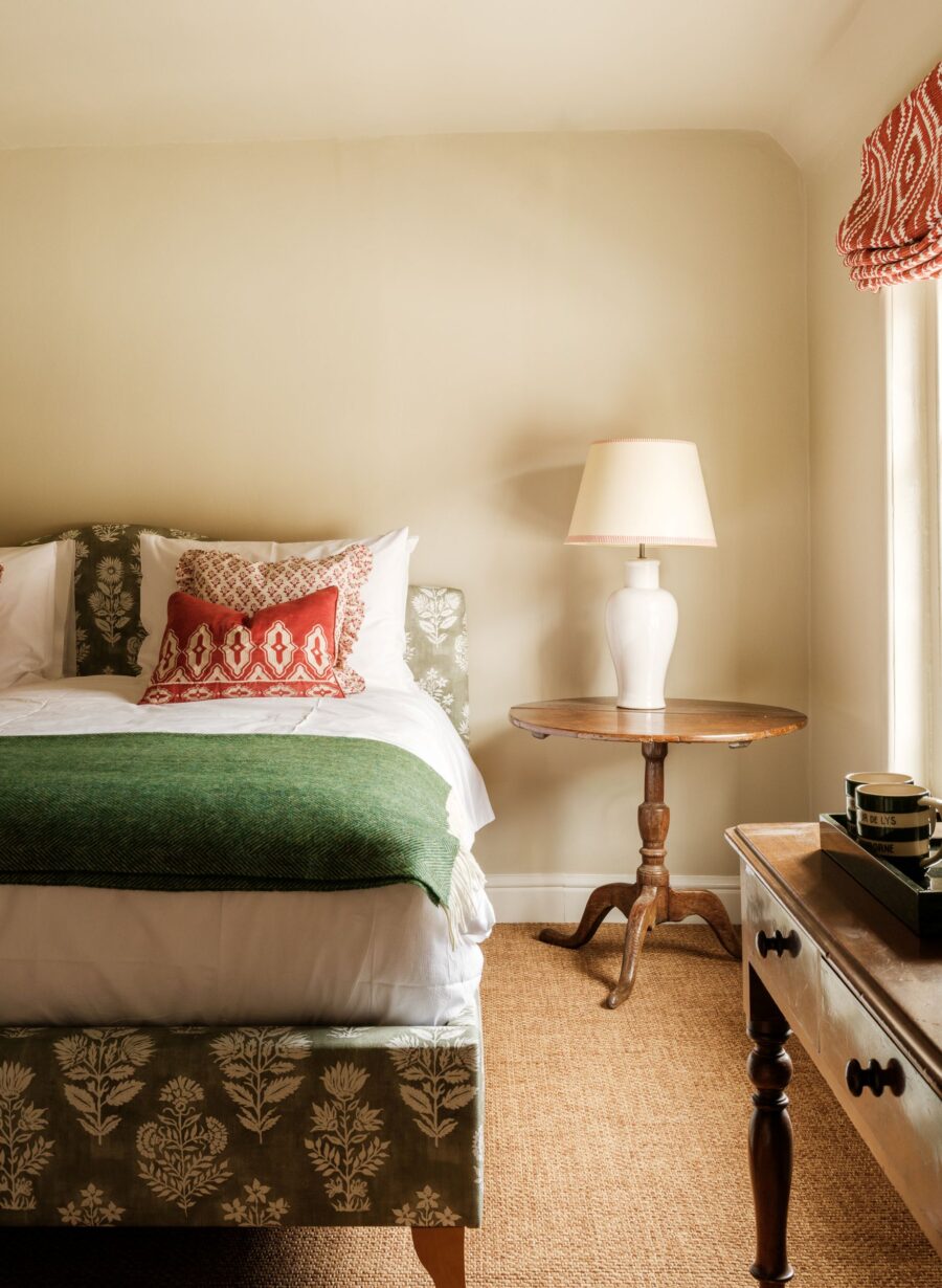 bedroom at Fleur de Lys pub accommodation in Cranborne Dorset