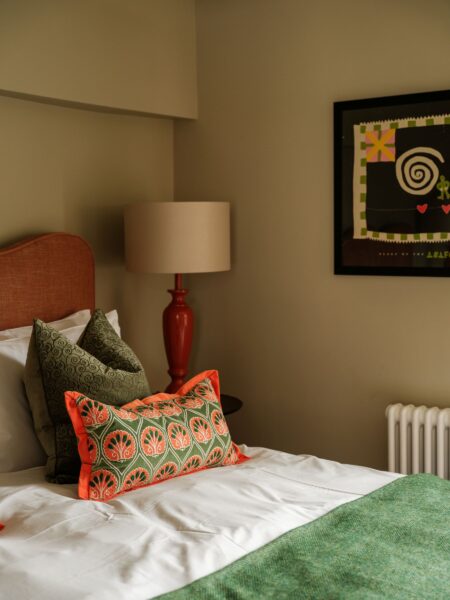 bedroom at Fleur de Lys pub accommodation in Cranborne Dorset