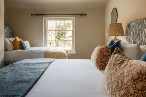 Pub bedroom at the Fleur de Lys in Cranborne Dorset