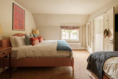 Pub bedroom at the Fleur de Lys in Cranborne Dorset