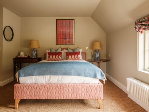Pub bedroom at the Fleur de Lys in Cranborne Dorset